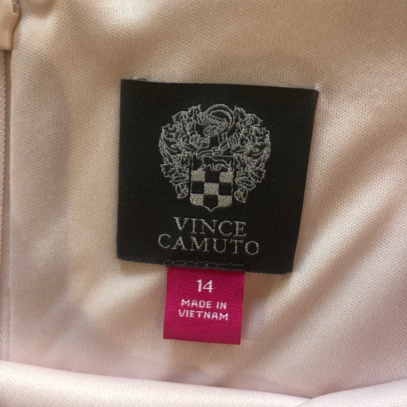 Vince Camuto Soft Pink Midi Dress Lined Fit and Flare - Picture 5 of 10